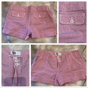 🍒SO red/white striped cotton shorts (junior 13)